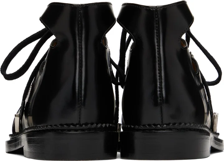 Toga Pulla SSENSE Exclusive Black Lace-Up Oxfords - Image 2