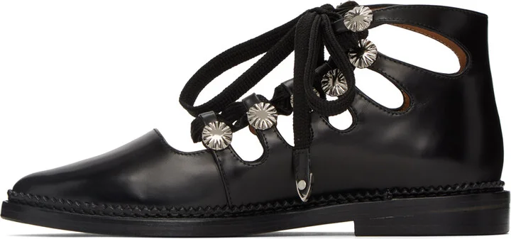 Toga Pulla SSENSE Exclusive Black Lace-Up Shoes - Image 3