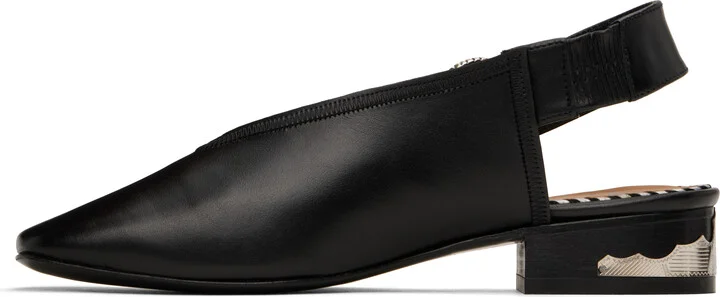 Toga Pulla SSENSE Exclusive Black Leather Flats - Image 3