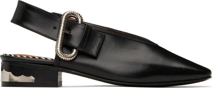 Toga Pulla SSENSE Exclusive Black Leather Flats