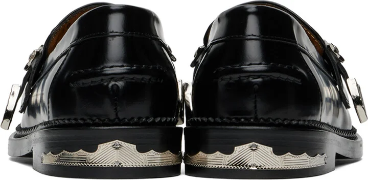 Toga Pulla SSENSE Exclusive Black Metal Loafers - Image 2