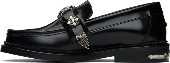 Toga Pulla SSENSE Exclusive Black Metal Loafers - Image 3