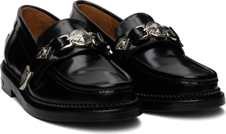 Toga Pulla SSENSE Exclusive Black Metal Loafers - Image 4