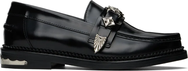 Toga Pulla SSENSE Exclusive Black Metal Loafers