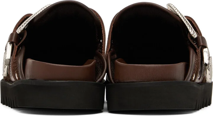 Toga Pulla SSENSE Exclusive Brown Buckle Clogs - Image 2