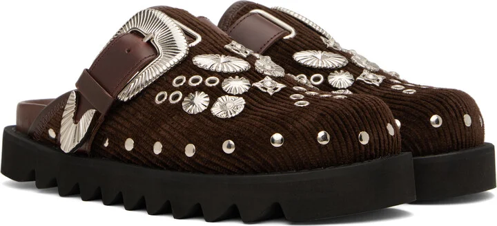 Toga Pulla SSENSE Exclusive Brown Buckle Clogs - Image 4