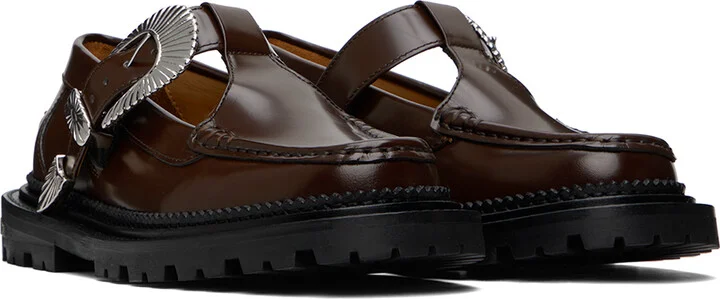 Toga Pulla SSENSE Exclusive Brown Loafers - Image 4