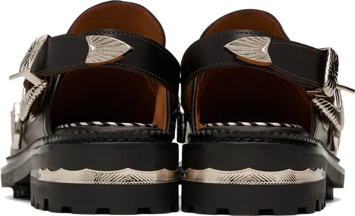 Toga Pulla SSENSE Exclusive Brown Metal Mule Loafers - Image 2
