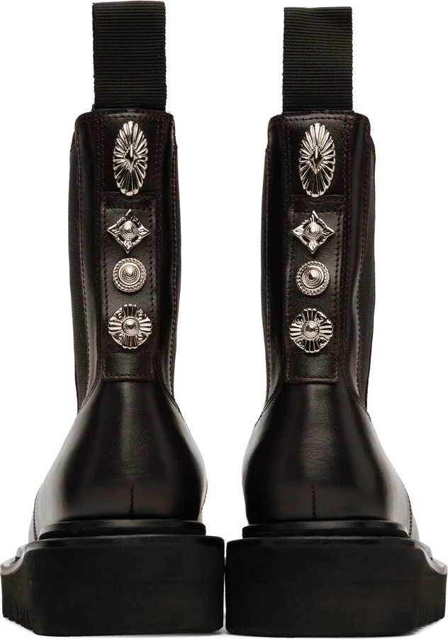 Toga Pulla SSENSE Exclusive Brown Platform Chelsea Boots - Image 2