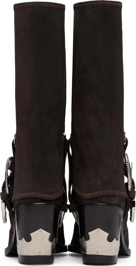 Toga Pulla SSENSE Exclusive Brown Western Style Boots - Image 2