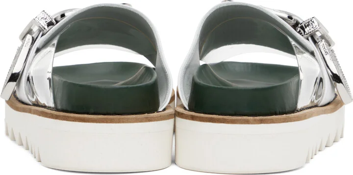 Toga Pulla White Buckle Sandals - Image 2