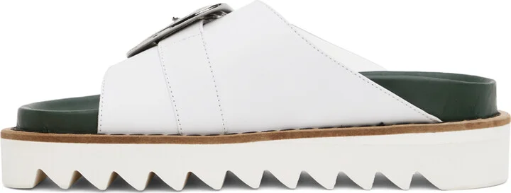Toga Pulla White Buckle Sandals - Image 3
