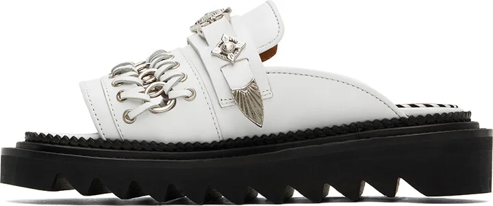 Toga Pulla White Chain Sandals - Image 3