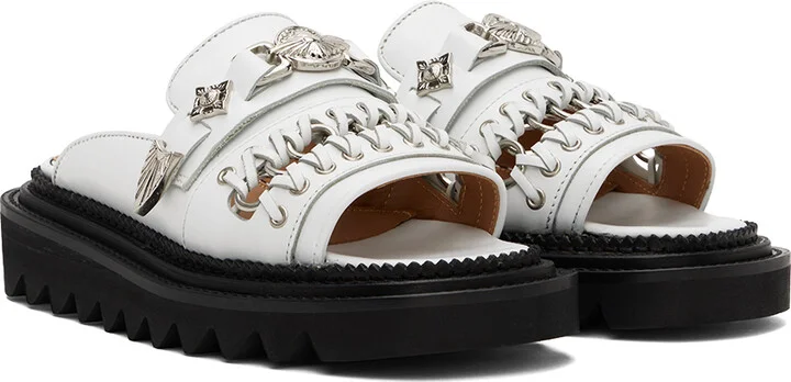 Toga Pulla White Chain Sandals - Image 4