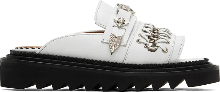 Toga Pulla White Chain Sandals