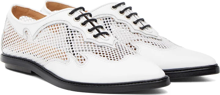 Toga Pulla White Lace-Up Oxfords - Image 4