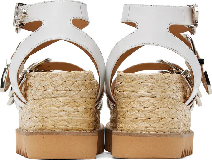 Toga Pulla White Pin-Buckle Platform Sandals - Image 2