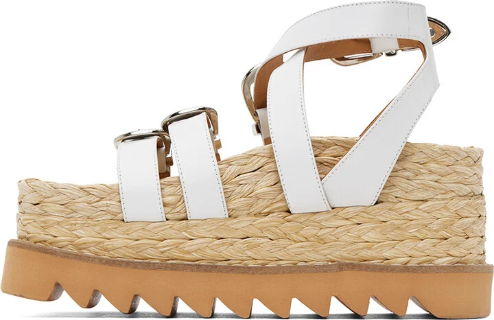 Toga Pulla White Pin-Buckle Platform Sandals - Image 3