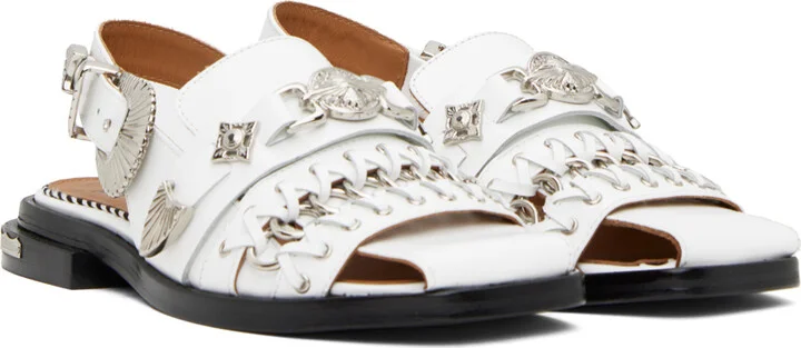 Toga Pulla White Polido Loafers - Image 4