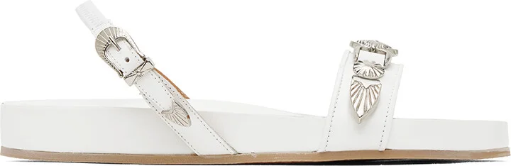 Toga Pulla White Slingback Sandals