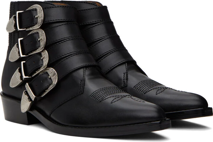 Toga Virilis Black Buckle Boots - Image 4