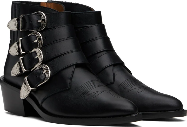 Toga Virilis Black Buckle Boots - Image 4