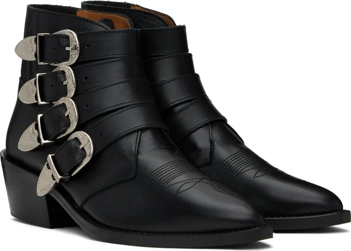 Toga Virilis Black Buckle Boots - Image 4