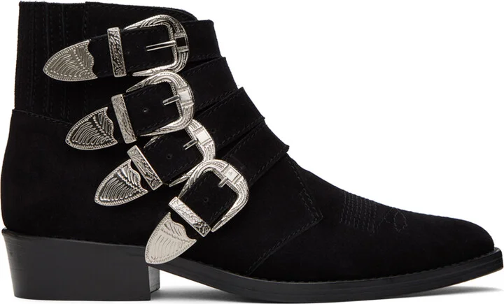 Toga Virilis Black Buckle Boots