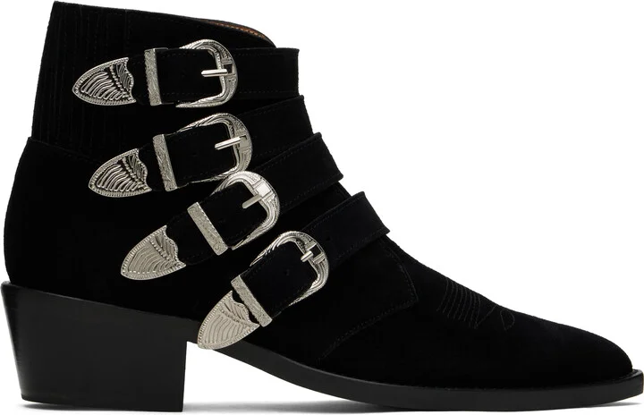Toga Virilis Black Buckle Boots