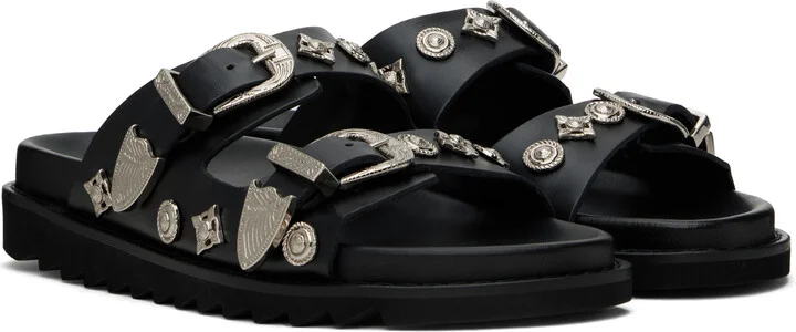Toga Virilis Black Buckle Sandals - Image 4