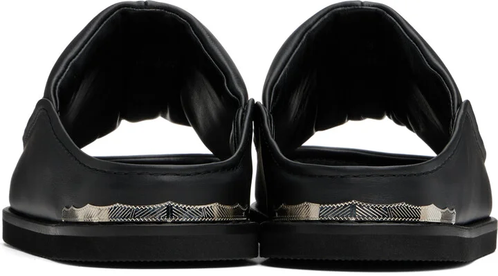 Toga Virilis Black Embroidered Sandals - Image 2