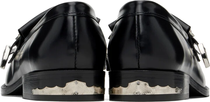 Toga Virilis Black Fringe Loafers - Image 2
