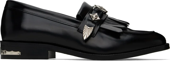 Toga Virilis Black Fringe Loafers