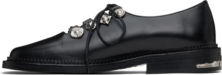 Toga Virilis Black Hard Leather Derbys - Image 3