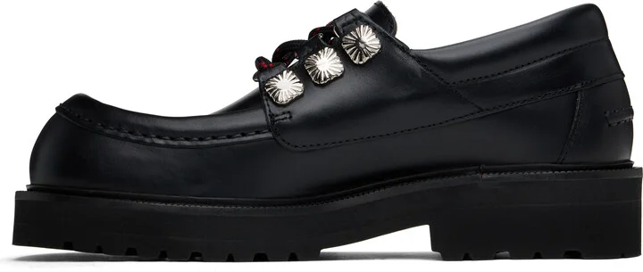 Toga Virilis Black Hard Leather Derbys - Image 3