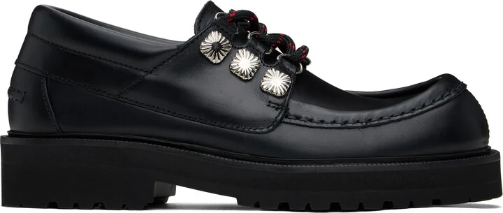 Toga Virilis Black Hard Leather Derbys