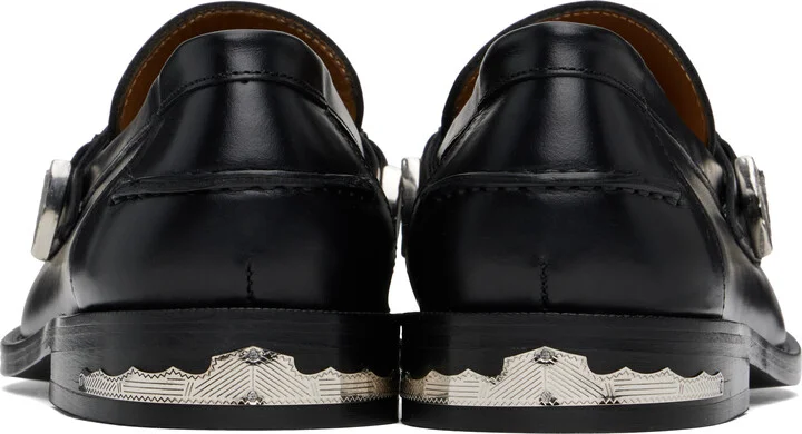Toga Virilis Black Hard Leather Loafers - Image 2