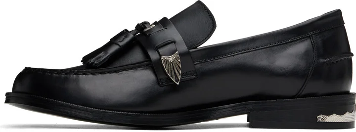Toga Virilis Black Hard Leather Loafers - Image 3