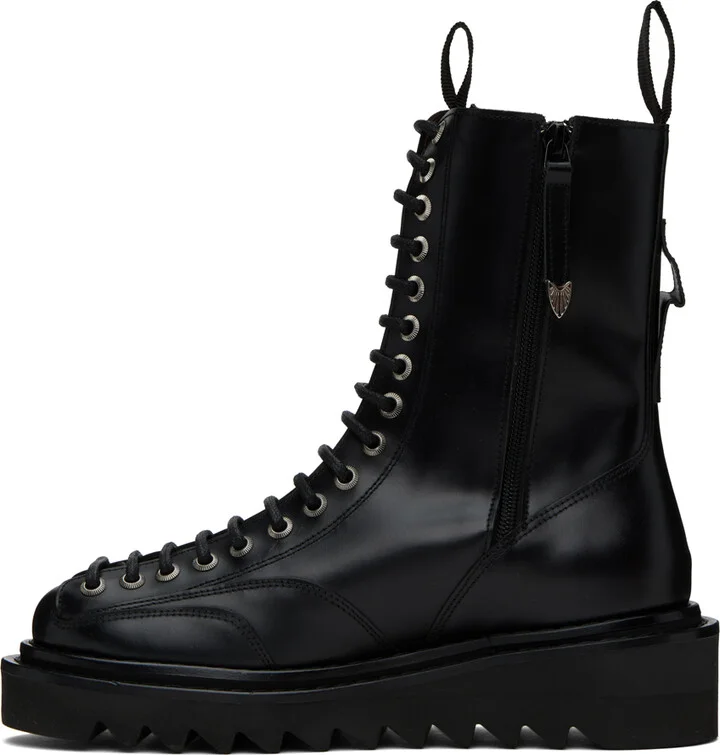 Toga Virilis Black Lace-Up Boots - Image 3