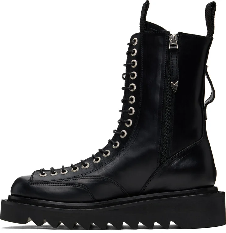 Toga Virilis Black Leather Boots - Image 3