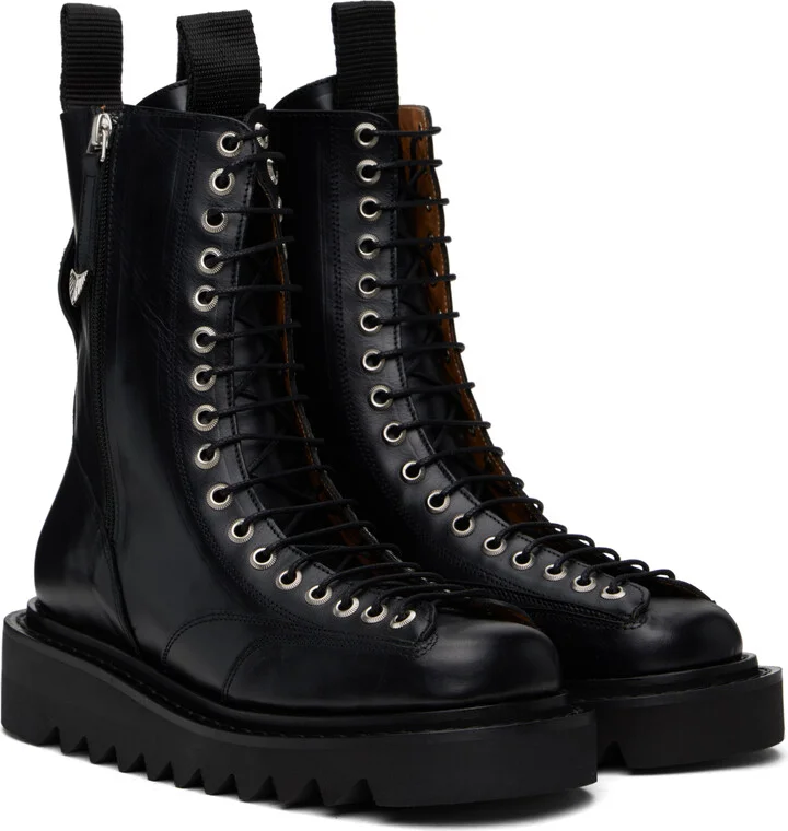 Toga Virilis Black Leather Boots - Image 4