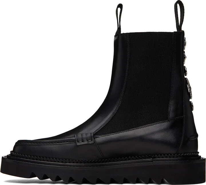 Toga Virilis Black Leather Chelsea Boots - Image 3