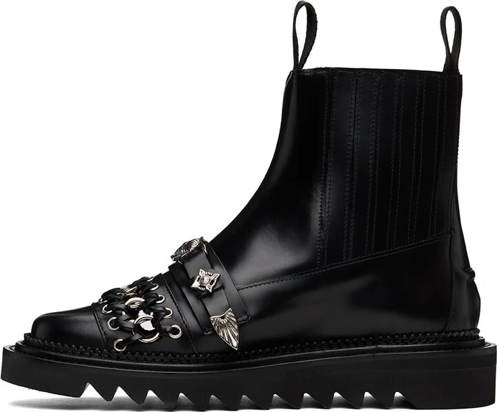 Toga Virilis Black Leather Chelsea Boots - Image 3