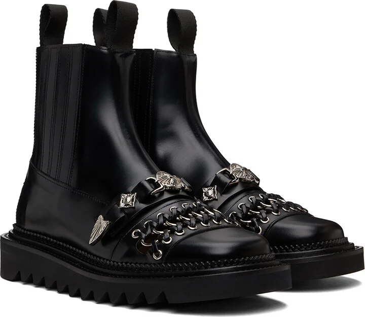 Toga Virilis Black Leather Chelsea Boots - Image 4