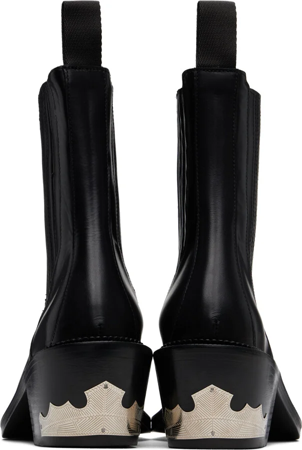 Toga Virilis Black Leather Chelsea Boots - Image 2