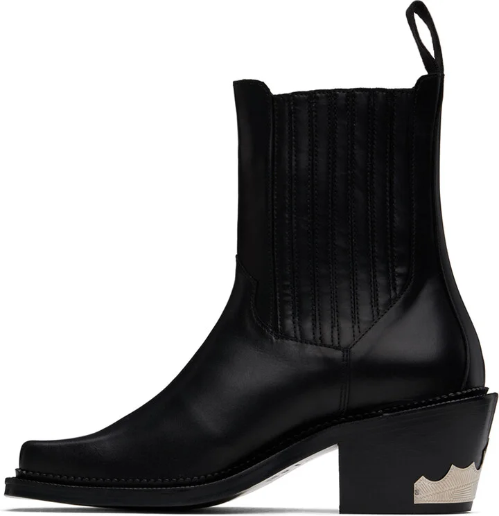 Toga Virilis Black Leather Chelsea Boots - Image 3