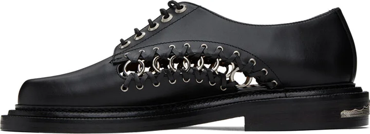 Toga Virilis Black Leather Derbys - Image 3