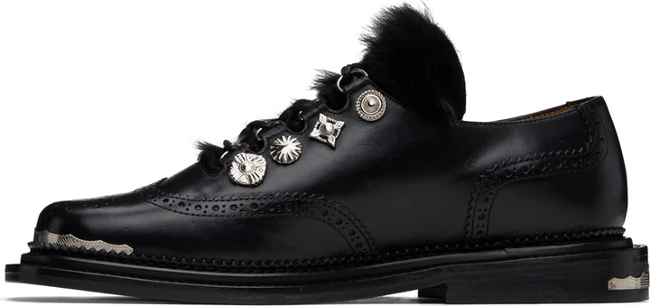 Toga Virilis Black Leather Derbys - Image 3