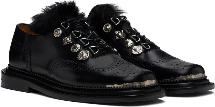 Toga Virilis Black Leather Derbys - Image 4