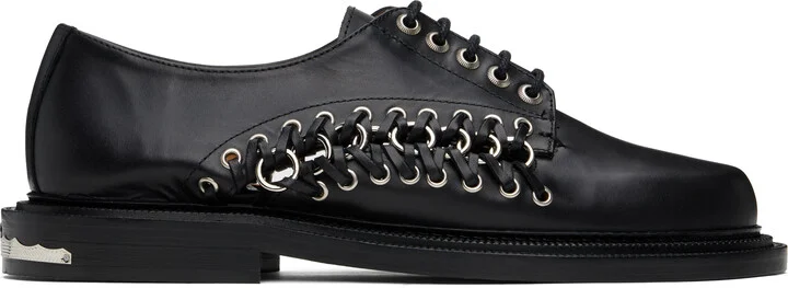 Toga Virilis Black Leather Derbys